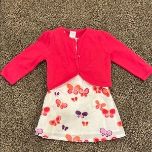 NWT Gymboree Butterfly dress and cardigan